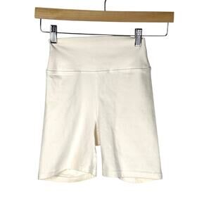 We Wore What Cream High Rise Bike Shorts Size S/P Athleisure Lounge